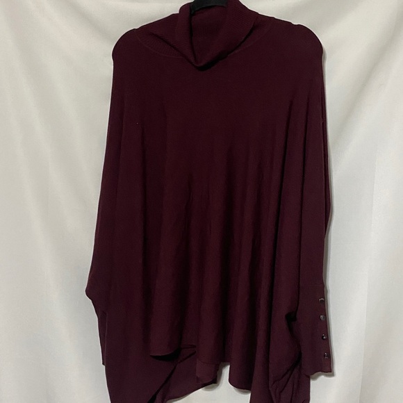 ALFANI WO SIZE LARGE DEEP WINE COLOR OVERSIZED SOFT COWL NECK SWEATER CLEAN - Picture 8 of 10